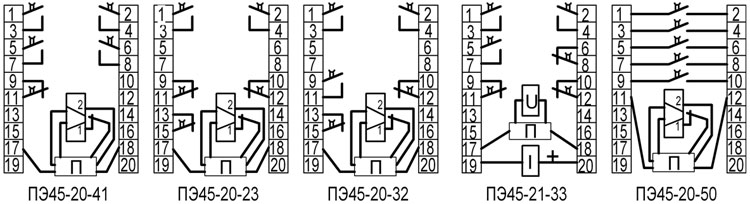 ПЕ45 - схеми підключення