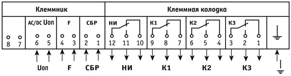 Схема підключення реле УРЧ-ЗМ-С, УРЧ-ЗМ-С-01